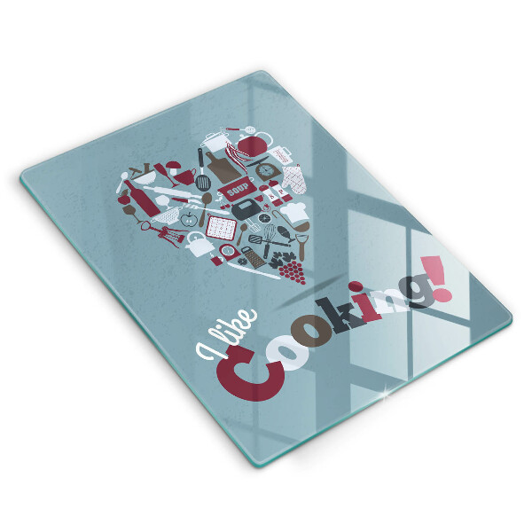 Tocător sticlă I like cooking