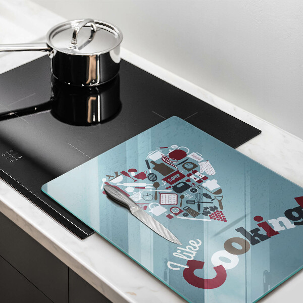 Tocător sticlă I like cooking