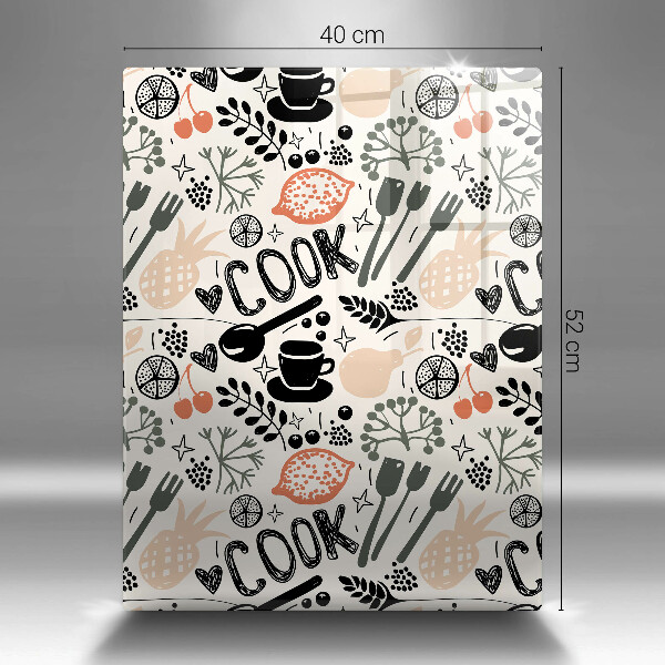 Tocător sticlă Motiv de bucătărie din desene animate