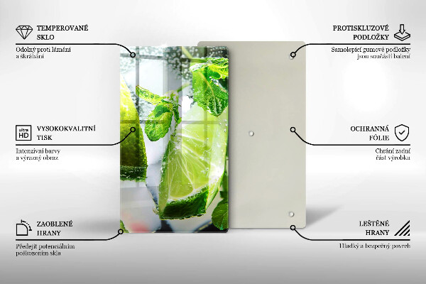 Tocător sticlă Apă cu var și gheață