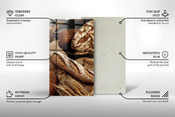 Tocător sticlă Paine de paine