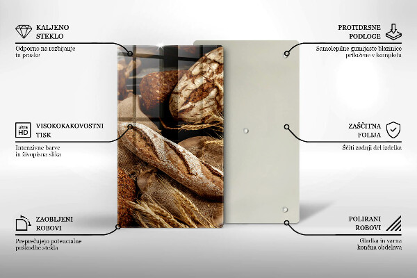 Tocător sticlă Paine de paine