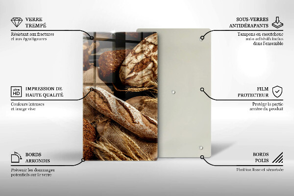 Tocător sticlă Paine de paine