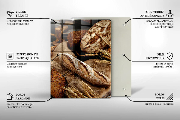 Tocător sticlă Paine de paine