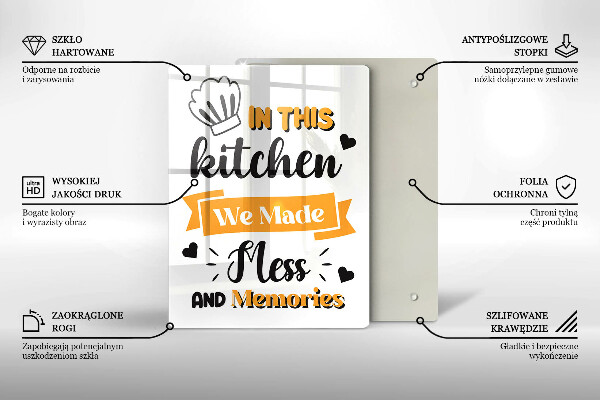 Tocător sticlă In this kitchen we made mess and memories