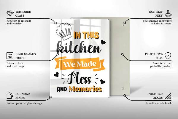 Tocător sticlă In this kitchen we made mess and memories