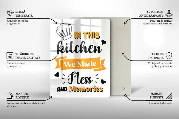 Tocător sticlă In this kitchen we made mess and memories