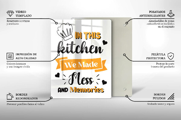 Tocător sticlă In this kitchen we made mess and memories