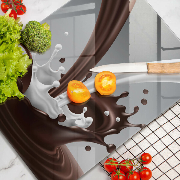 Tocător sticlă Lapte și ciocolată