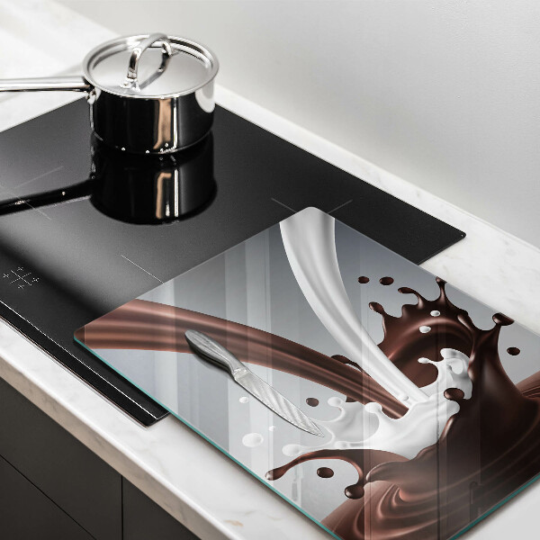 Tocător sticlă Lapte și ciocolată