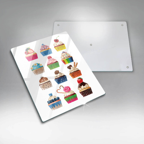 Tocător sticlă Ilustrație de cupcake