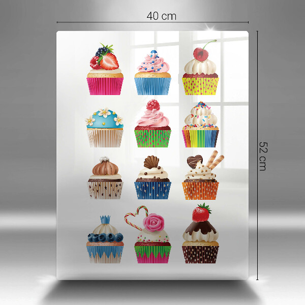 Tocător sticlă Ilustrație de cupcake