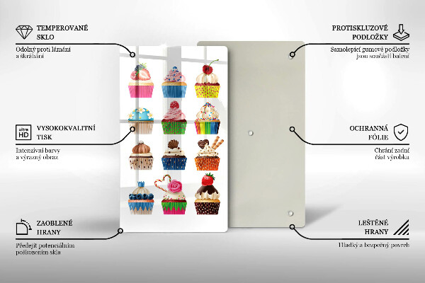 Tocător sticlă Ilustrație de cupcake