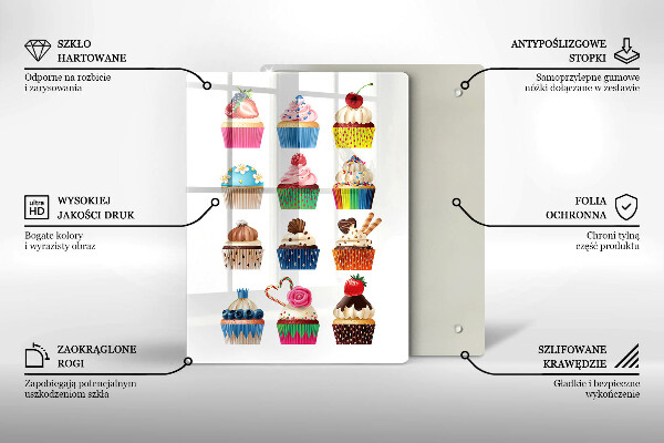 Tocător sticlă Ilustrație de cupcake