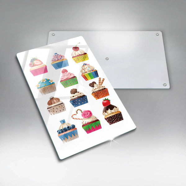 Tocător sticlă Ilustrație de cupcake
