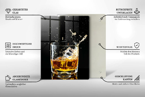 Tocător sticlă Un pahar de whisky