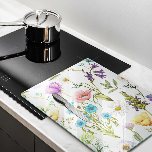 Tocător sticlă Ilustrație cu flori