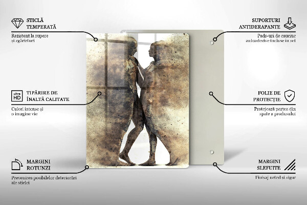 Tocător sticlă Corpurile oamenilor îndrăgostiți