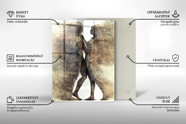 Tocător sticlă Corpurile oamenilor îndrăgostiți
