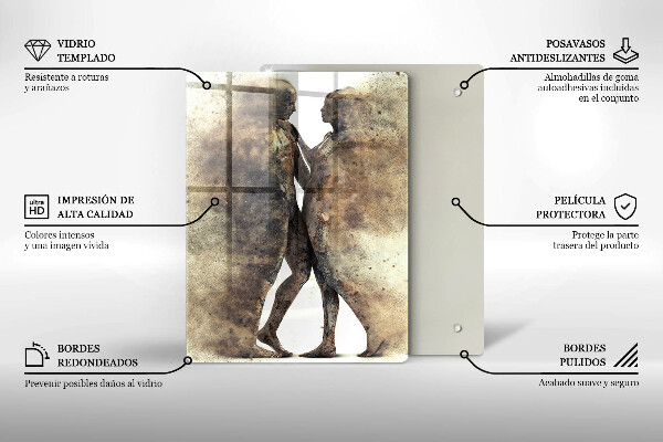 Tocător sticlă Corpurile oamenilor îndrăgostiți