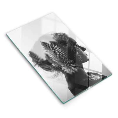 Tocător sticlă Femeie și pădure