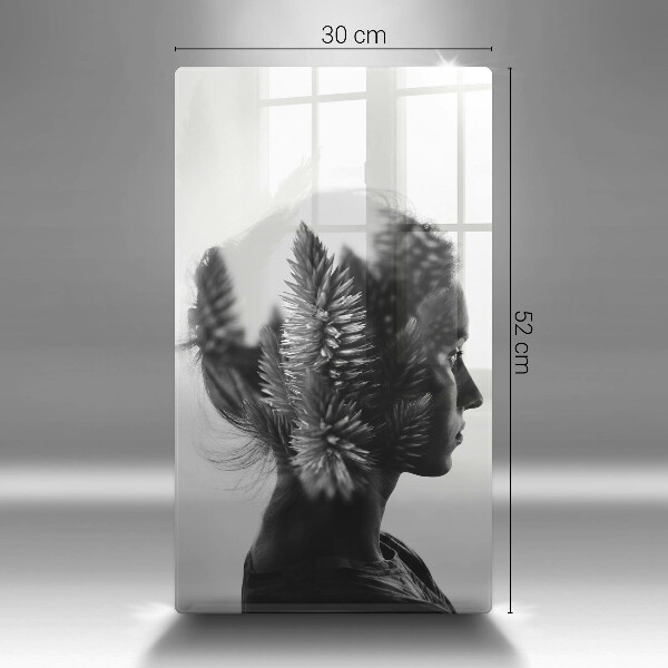 Tocător sticlă Femeie și pădure