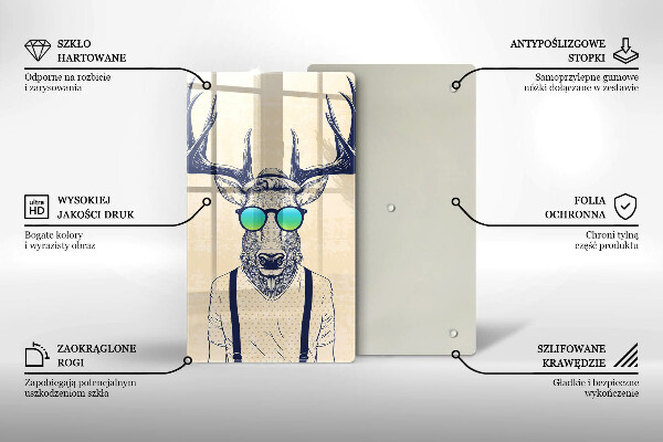 Tocător sticlă Ilustrație de bărbat căprior