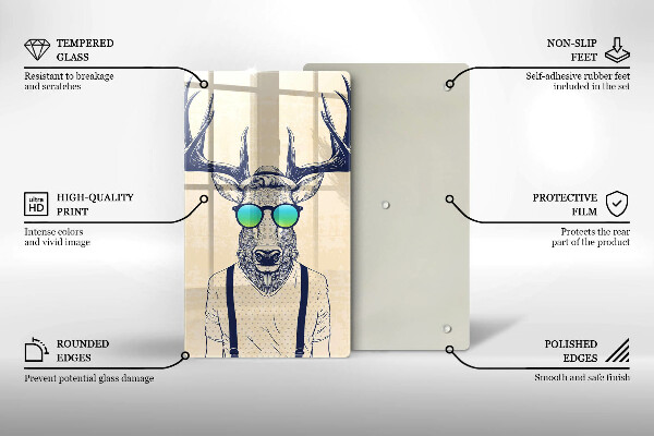 Tocător sticlă Ilustrație de bărbat căprior