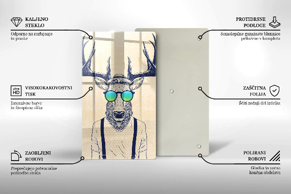 Tocător sticlă Ilustrație de bărbat căprior