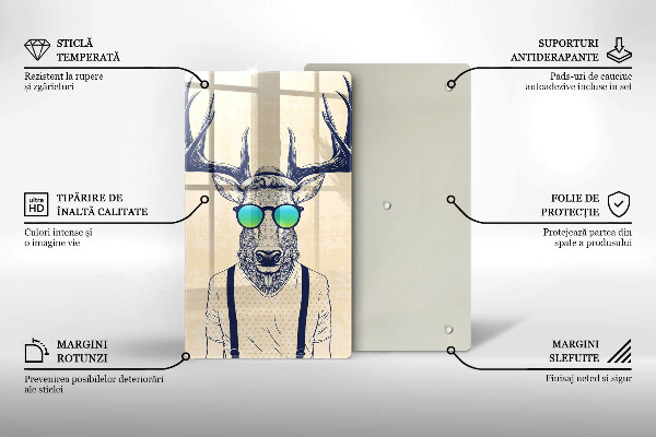 Tocător sticlă Ilustrație de bărbat căprior