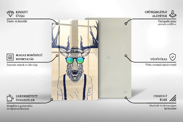 Tocător sticlă Ilustrație de bărbat căprior