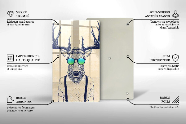 Tocător sticlă Ilustrație de bărbat căprior