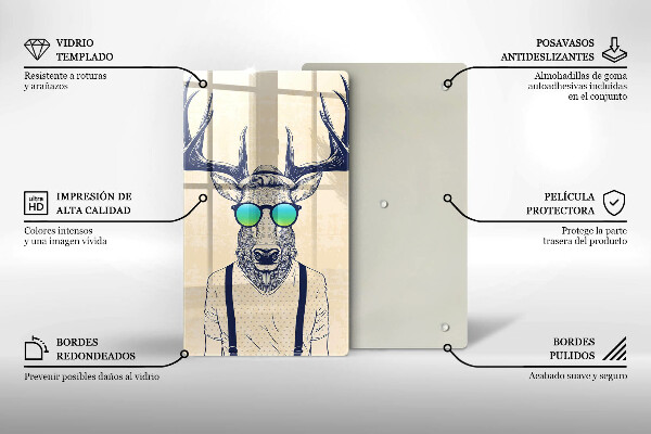 Tocător sticlă Ilustrație de bărbat căprior