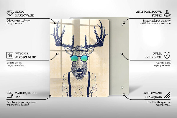 Tocător sticlă Ilustrație de bărbat căprior