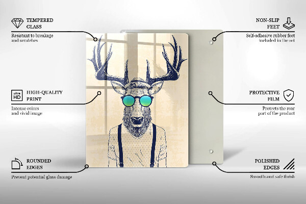 Tocător sticlă Ilustrație de bărbat căprior