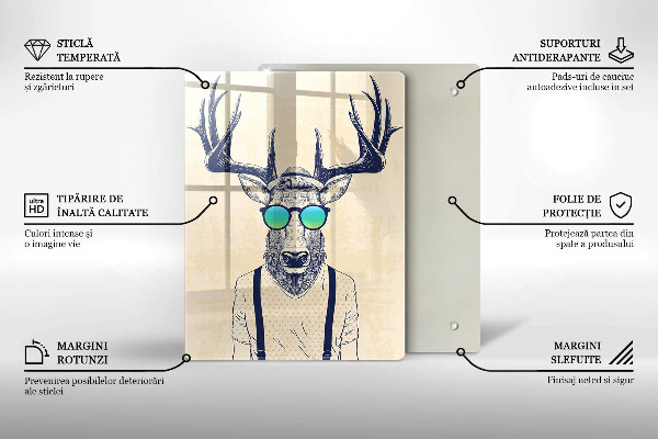 Tocător sticlă Ilustrație de bărbat căprior