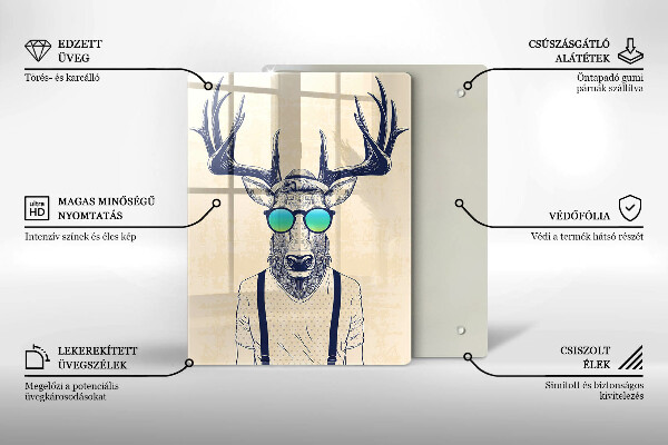 Tocător sticlă Ilustrație de bărbat căprior