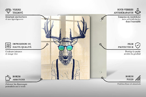 Tocător sticlă Ilustrație de bărbat căprior