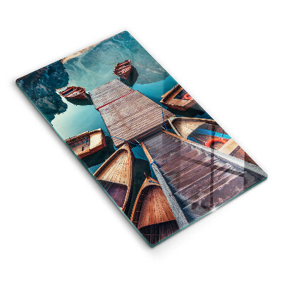 Tocător sticlă Barci pe lac