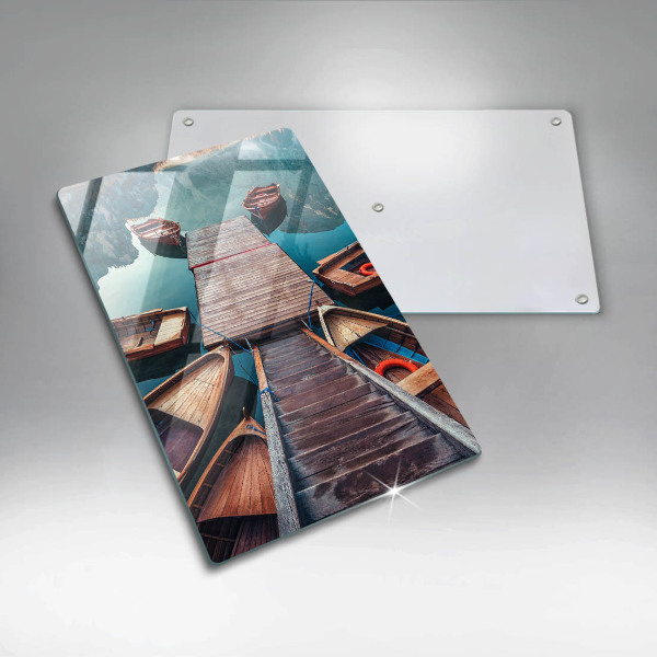 Tocător sticlă Barci pe lac