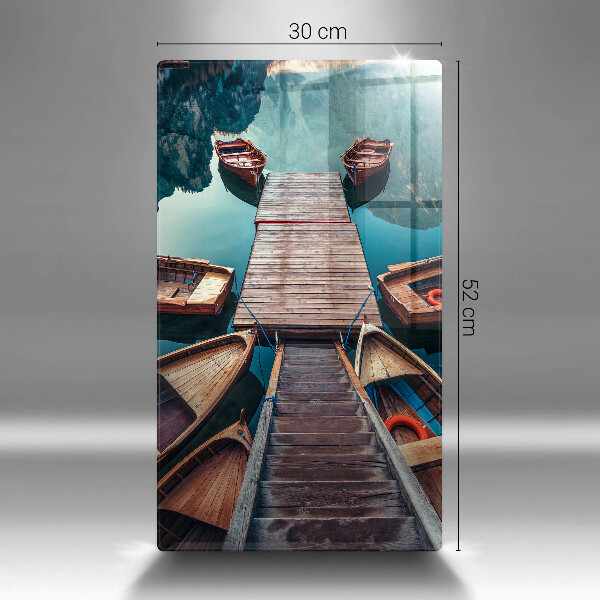 Tocător sticlă Barci pe lac