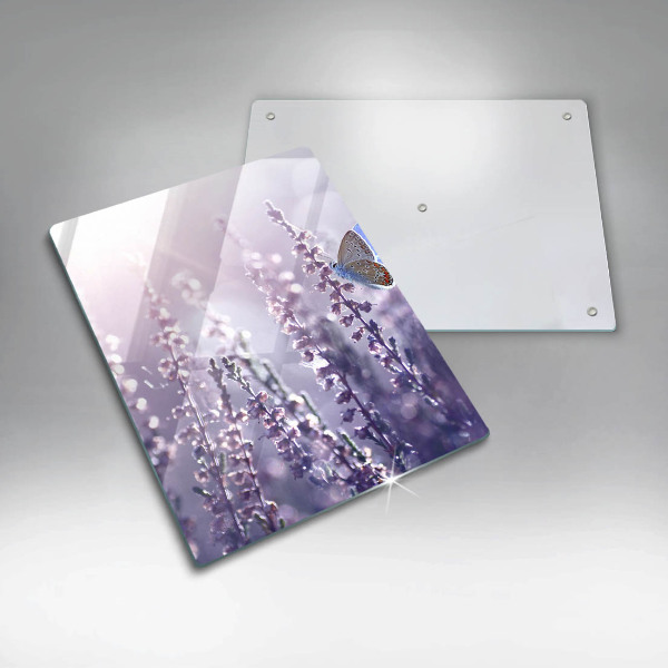 Tocător sticlă Flori sălbatice și fluture