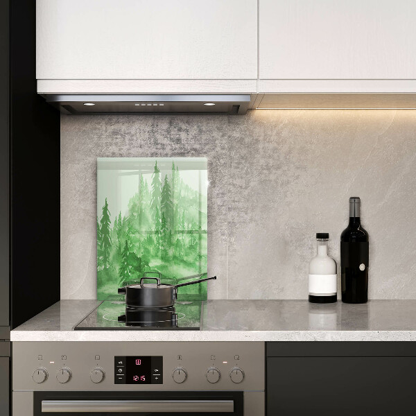 Tocător sticlă Pădure pictată