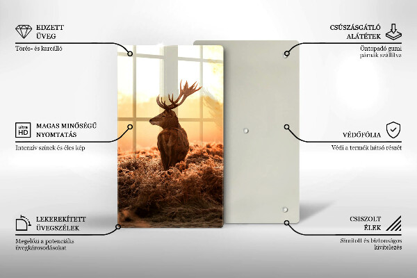 Tocător sticlă Căprioare pe câmp