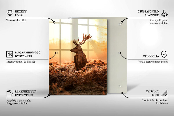 Tocător sticlă Căprioare pe câmp