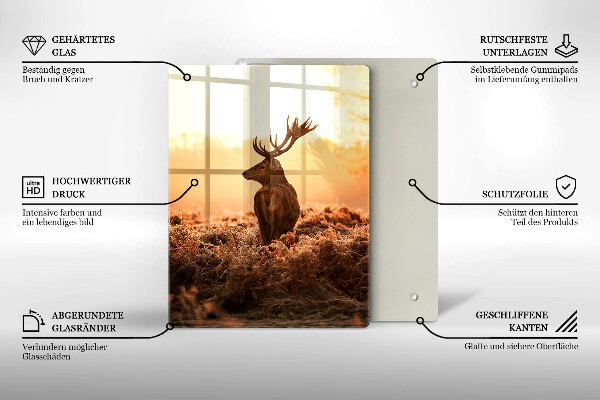 Tocător sticlă Căprioare pe câmp