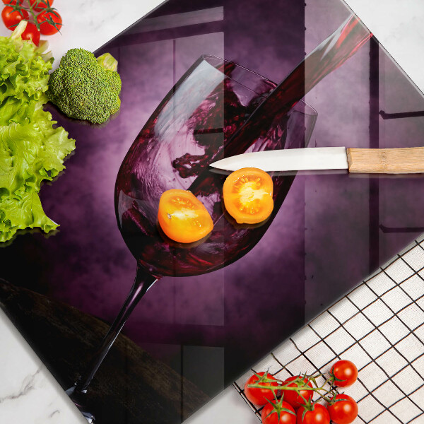 Tocător sticlă Un pahar de vin