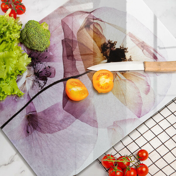 Tocător sticlă Flori delicate