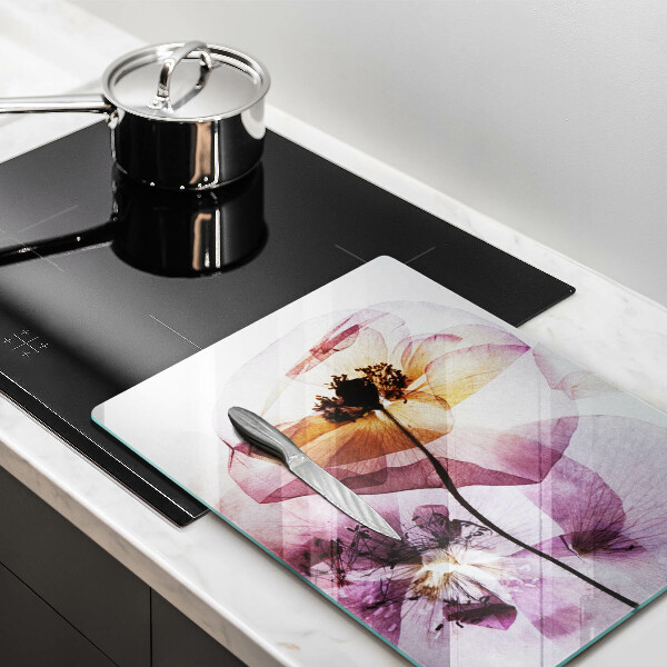 Tocător sticlă Flori delicate