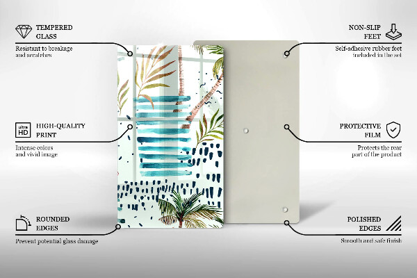 Tocător sticlă Ilustrații de vacanță